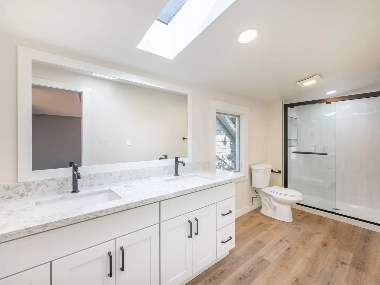 Seattle Home Bathroom, Roof, and Floor Remodel by Linear Construction Services